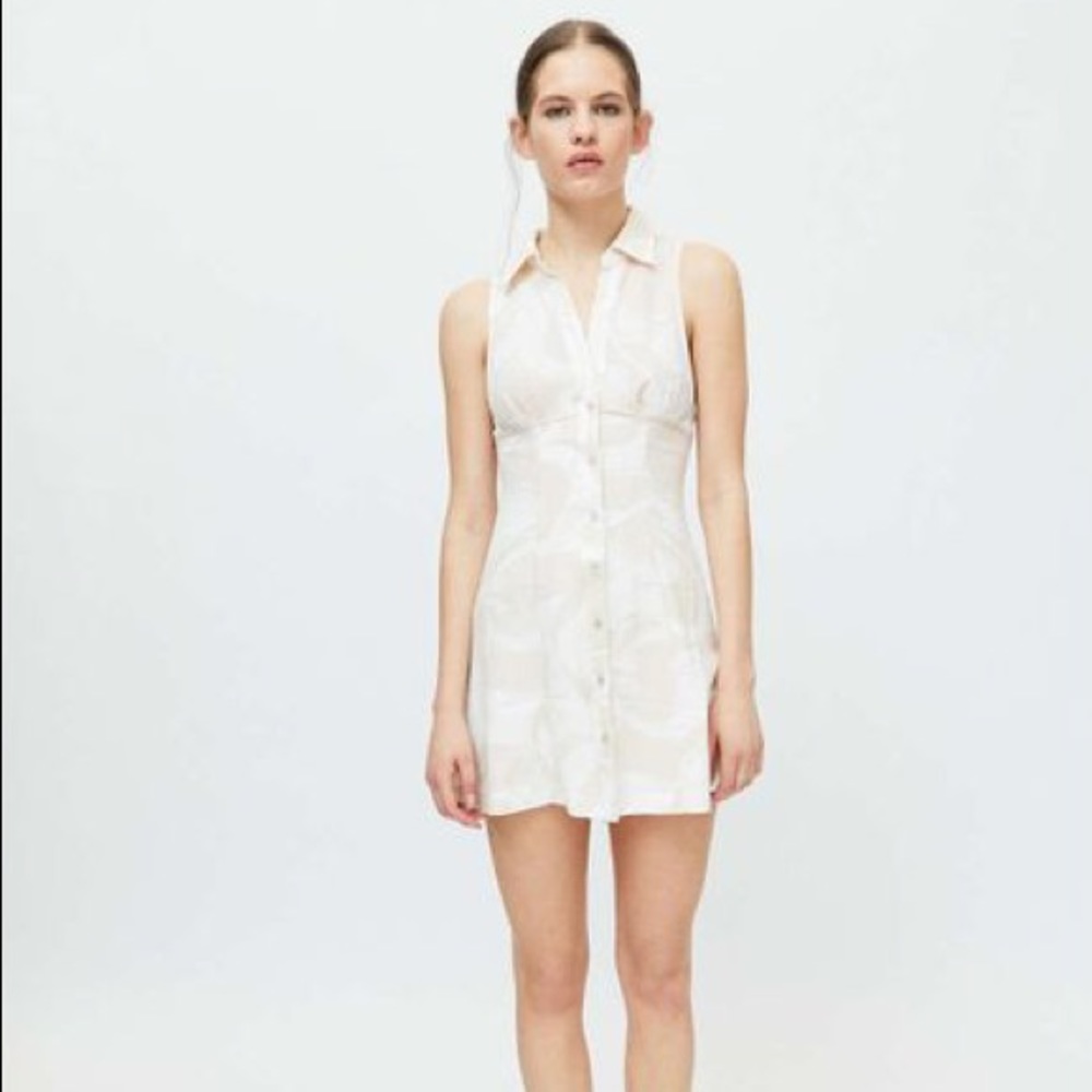UO Tia Button-Front Mini Dress